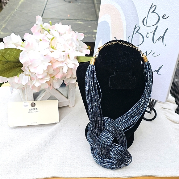 Necklace Bohemian Blue Beaded Necklace Elegant Wear Resortwear Business Casual - Picture 11 of 11